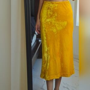 Anthropologie Maeve Kelly Velvet Midi Skirt